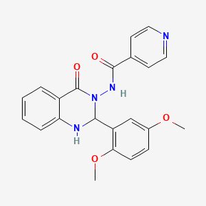 N-[2-(2,5-dimethoxyphenyl)-4-oxo-1,4-dihydroquinazolin-3(2H)-yl]pyridine-4-carboxamide