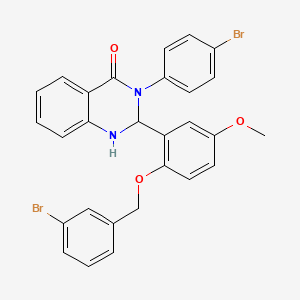 2-{2-[(3-bromobenzyl)oxy]-5-methoxyphenyl}-3-(4-bromophenyl)-2,3-dihydroquinazolin-4(1H)-one