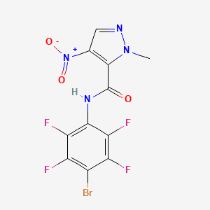 N-(4-bromo-2,3,5,6-tetrafluorophenyl)-1-methyl-4-nitro-1H-pyrazole-5-carboxamide