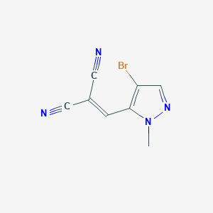 molecular formula C8H5BrN4 B10961647 [(4-bromo-1-methyl-1H-pyrazol-5-yl)methylidene]propanedinitrile 