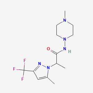 N-(4-methylpiperazin-1-yl)-2-[5-methyl-3-(trifluoromethyl)-1H-pyrazol-1-yl]propanamide