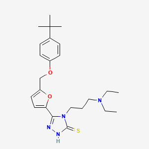 molecular formula C24H34N4O2S B10961663 5-{5-[(4-tert-butylphenoxy)methyl]furan-2-yl}-4-[3-(diethylamino)propyl]-4H-1,2,4-triazole-3-thiol 