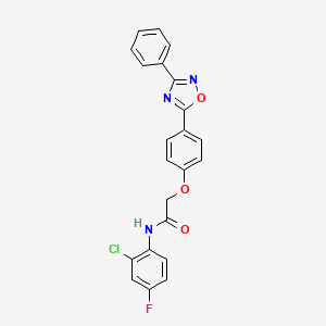 N-(2-chloro-4-fluorophenyl)-2-[4-(3-phenyl-1,2,4-oxadiazol-5-yl)phenoxy]acetamide