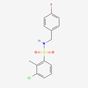 3-chloro-N-(4-fluorobenzyl)-2-methylbenzenesulfonamide