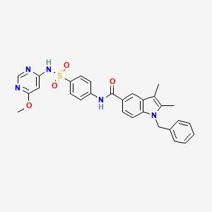 1-benzyl-N-{4-[(6-methoxypyrimidin-4-yl)sulfamoyl]phenyl}-2,3-dimethyl-1H-indole-5-carboxamide