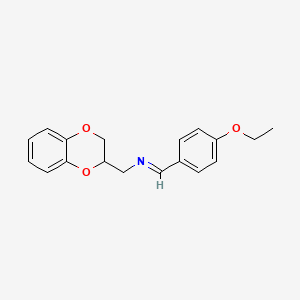 molecular formula C18H19NO3 B10961756 1-(2,3-dihydro-1,4-benzodioxin-2-yl)-N-(4-ethoxybenzylidene)methanamine CAS No. 356578-84-2