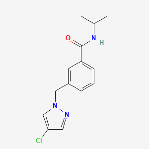 3-[(4-chloro-1H-pyrazol-1-yl)methyl]-N-(propan-2-yl)benzamide