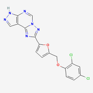 2-{5-[(2,4-dichlorophenoxy)methyl]furan-2-yl}-7H-pyrazolo[4,3-e][1,2,4]triazolo[1,5-c]pyrimidine