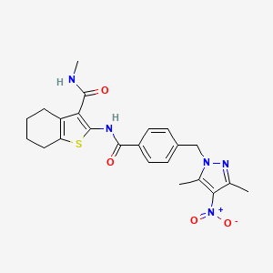 2-[({4-[(3,5-dimethyl-4-nitro-1H-pyrazol-1-yl)methyl]phenyl}carbonyl)amino]-N-methyl-4,5,6,7-tetrahydro-1-benzothiophene-3-carboxamide