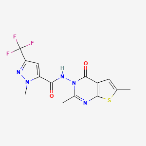 N-(2,6-dimethyl-4-oxothieno[2,3-d]pyrimidin-3(4H)-yl)-1-methyl-3-(trifluoromethyl)-1H-pyrazole-5-carboxamide