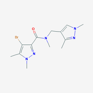 4-bromo-N-[(1,3-dimethyl-1H-pyrazol-4-yl)methyl]-N,1,5-trimethyl-1H-pyrazole-3-carboxamide