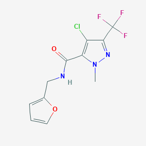 4-chloro-N-(furan-2-ylmethyl)-1-methyl-3-(trifluoromethyl)-1H-pyrazole-5-carboxamide