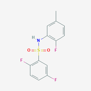 molecular formula C13H10F3NO2S B10961825 2,5-difluoro-N-(2-fluoro-5-methylphenyl)benzenesulfonamide 