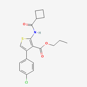 Propyl 4-(4-chlorophenyl)-2-[(cyclobutylcarbonyl)amino]thiophene-3-carboxylate