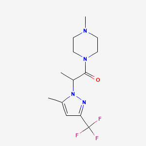 1-(4-methylpiperazin-1-yl)-2-[5-methyl-3-(trifluoromethyl)-1H-pyrazol-1-yl]propan-1-one