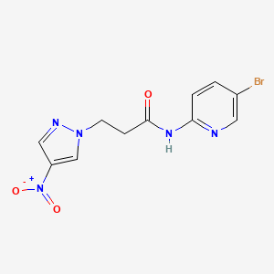 N-(5-bromopyridin-2-yl)-3-(4-nitro-1H-pyrazol-1-yl)propanamide