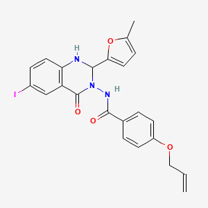 N-[6-iodo-2-(5-methylfuran-2-yl)-4-oxo-1,4-dihydroquinazolin-3(2H)-yl]-4-(prop-2-en-1-yloxy)benzamide