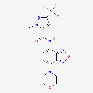 1-methyl-N-[7-(morpholin-4-yl)-2,1,3-benzoxadiazol-4-yl]-3-(trifluoromethyl)-1H-pyrazole-5-carboxamide