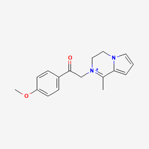 molecular formula C17H19N2O2+ B10961890 2-[2-(4-Methoxyphenyl)-2-oxoethyl]-1-methyl-3,4-dihydropyrrolo[1,2-a]pyrazin-2-ium 