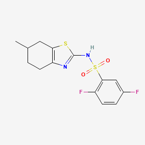 2,5-difluoro-N-(6-methyl-4,5,6,7-tetrahydro-1,3-benzothiazol-2-yl)benzenesulfonamide