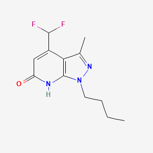 molecular formula C12H15F2N3O B10961893 1-butyl-4-(difluoromethyl)-3-methyl-1,7-dihydro-6H-pyrazolo[3,4-b]pyridin-6-one 