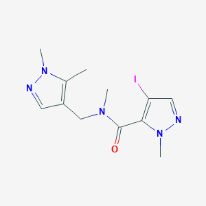 N-[(1,5-dimethyl-1H-pyrazol-4-yl)methyl]-4-iodo-N,1-dimethyl-1H-pyrazole-5-carboxamide