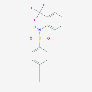 molecular formula C17H18F3NO2S B10961960 4-tert-butyl-N-[2-(trifluoromethyl)phenyl]benzenesulfonamide 