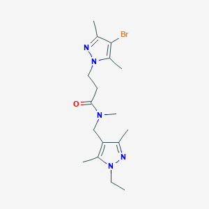 3-(4-bromo-3,5-dimethyl-1H-pyrazol-1-yl)-N-[(1-ethyl-3,5-dimethyl-1H-pyrazol-4-yl)methyl]-N-methylpropanamide