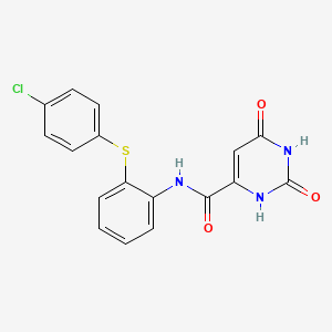 N-{2-[(4-chlorophenyl)sulfanyl]phenyl}-2,6-dioxo-1,2,3,6-tetrahydropyrimidine-4-carboxamide