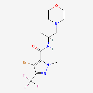 4-bromo-1-methyl-N-[1-(morpholin-4-yl)propan-2-yl]-3-(trifluoromethyl)-1H-pyrazole-5-carboxamide