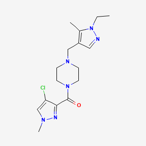 (4-chloro-1-methyl-1H-pyrazol-3-yl){4-[(1-ethyl-5-methyl-1H-pyrazol-4-yl)methyl]piperazino}methanone