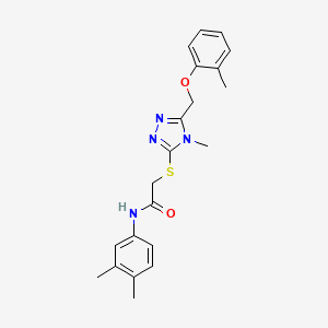 N-(3,4-dimethylphenyl)-2-({4-methyl-5-[(2-methylphenoxy)methyl]-4H-1,2,4-triazol-3-yl}sulfanyl)acetamide