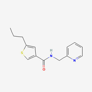 molecular formula C14H16N2OS B10962052 5-propyl-N-(pyridin-2-ylmethyl)thiophene-3-carboxamide 