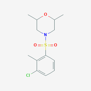 molecular formula C13H18ClNO3S B10962079 4-[(3-Chloro-2-methylphenyl)sulfonyl]-2,6-dimethylmorpholine 