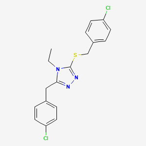 3-(4-chlorobenzyl)-5-[(4-chlorobenzyl)sulfanyl]-4-ethyl-4H-1,2,4-triazole