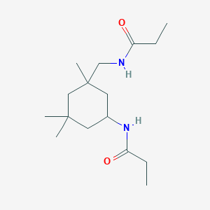 molecular formula C16H30N2O2 B10962119 N-{[1,3,3-trimethyl-5-(propanoylamino)cyclohexyl]methyl}propanamide 