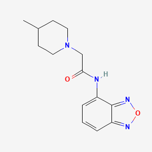 molecular formula C14H18N4O2 B10962126 N-(2,1,3-benzoxadiazol-4-yl)-2-(4-methylpiperidin-1-yl)acetamide 