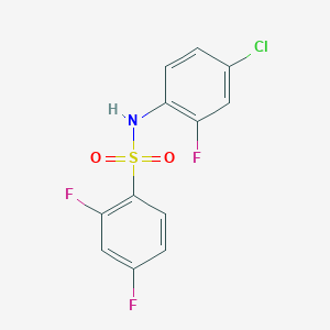 molecular formula C12H7ClF3NO2S B10962129 N-(4-chloro-2-fluorophenyl)-2,4-difluorobenzenesulfonamide 