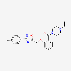 (4-Ethylpiperazin-1-yl)(2-{[3-(4-methylphenyl)-1,2,4-oxadiazol-5-yl]methoxy}phenyl)methanone