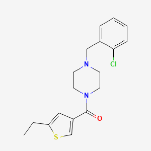 molecular formula C18H21ClN2OS B10962166 [4-(2-Chlorobenzyl)piperazin-1-yl](5-ethylthiophen-3-yl)methanone 