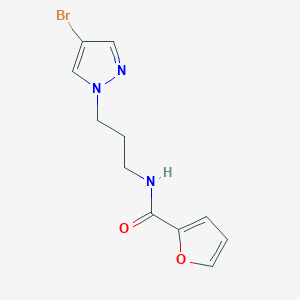 molecular formula C11H12BrN3O2 B10962177 N-[3-(4-bromo-1H-pyrazol-1-yl)propyl]furan-2-carboxamide 