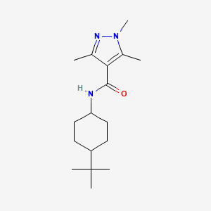 molecular formula C17H29N3O B10962181 N-(4-tert-butylcyclohexyl)-1,3,5-trimethyl-1H-pyrazole-4-carboxamide 