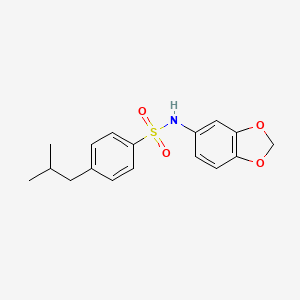 N-(1,3-benzodioxol-5-yl)-4-(2-methylpropyl)benzenesulfonamide