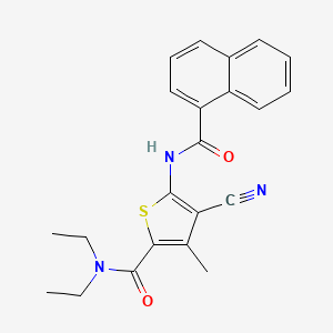 4-cyano-N,N-diethyl-3-methyl-5-[(naphthalen-1-ylcarbonyl)amino]thiophene-2-carboxamide