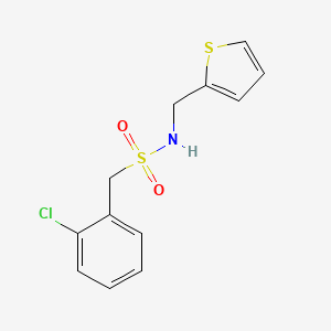 molecular formula C12H12ClNO2S2 B10962251 1-(2-chlorophenyl)-N-(thiophen-2-ylmethyl)methanesulfonamide 