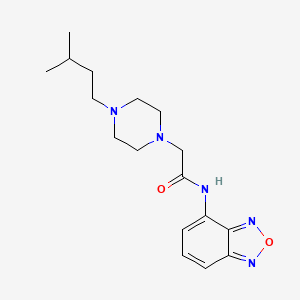 molecular formula C17H25N5O2 B10962274 N-(2,1,3-benzoxadiazol-4-yl)-2-[4-(3-methylbutyl)piperazin-1-yl]acetamide 