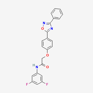 N-(3,5-difluorophenyl)-2-[4-(3-phenyl-1,2,4-oxadiazol-5-yl)phenoxy]acetamide