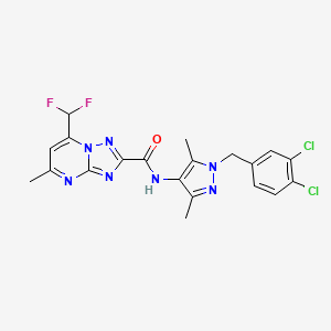 N-[1-(3,4-dichlorobenzyl)-3,5-dimethyl-1H-pyrazol-4-yl]-7-(difluoromethyl)-5-methyl[1,2,4]triazolo[1,5-a]pyrimidine-2-carboxamide