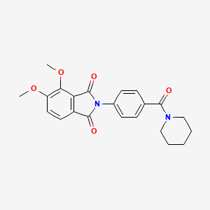 molecular formula C22H22N2O5 B10962301 4,5-dimethoxy-2-[4-(piperidin-1-ylcarbonyl)phenyl]-1H-isoindole-1,3(2H)-dione 