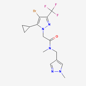 2-[4-bromo-5-cyclopropyl-3-(trifluoromethyl)-1H-pyrazol-1-yl]-N-methyl-N-[(1-methyl-1H-pyrazol-4-yl)methyl]acetamide